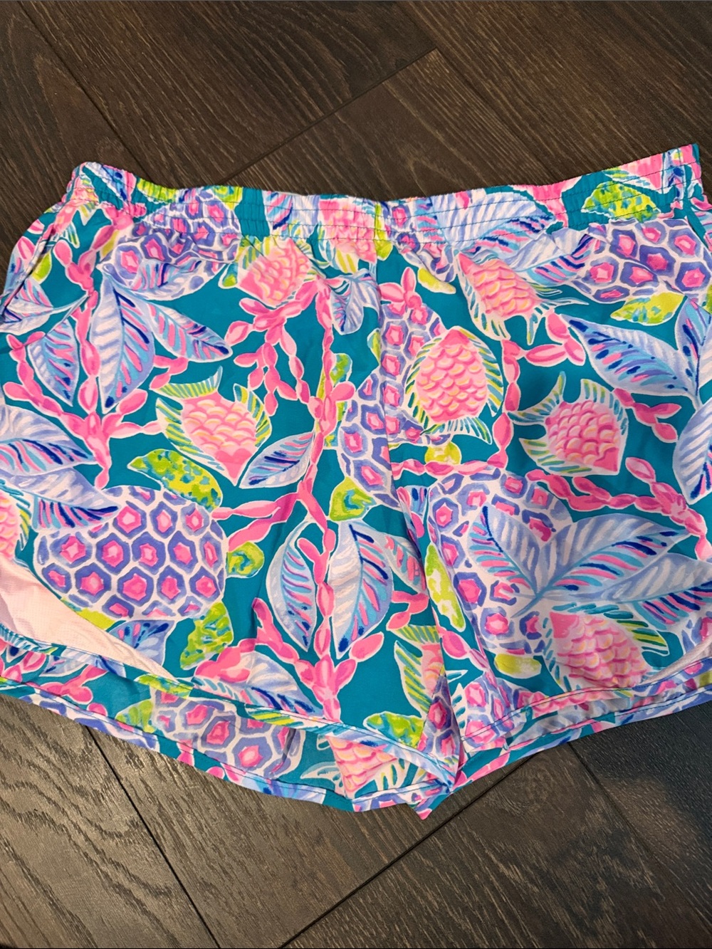 Women’s Tropical Print Purple, Green and Pink Shorts